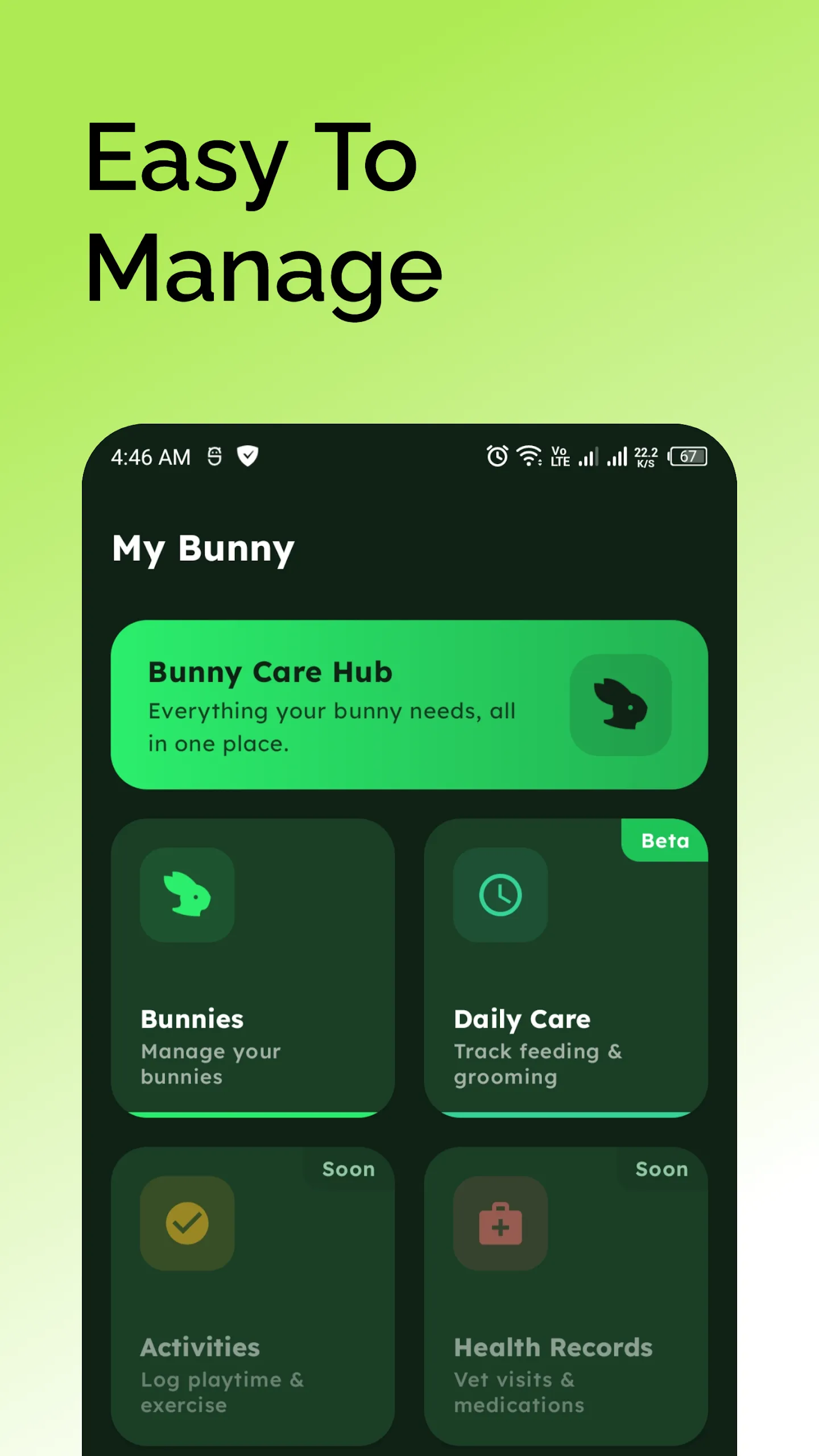 Rabbit Care screen 2